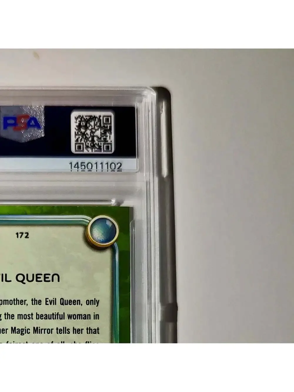 Evil Queen 2025 Topps Disney #172 Card Snow White and the Seven Dwarfs PSA 8